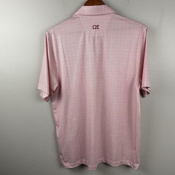 PGA polo shirt men Medium Red & White Spandex polyester Golf PGA Gateway Section - Picture 7 of 8